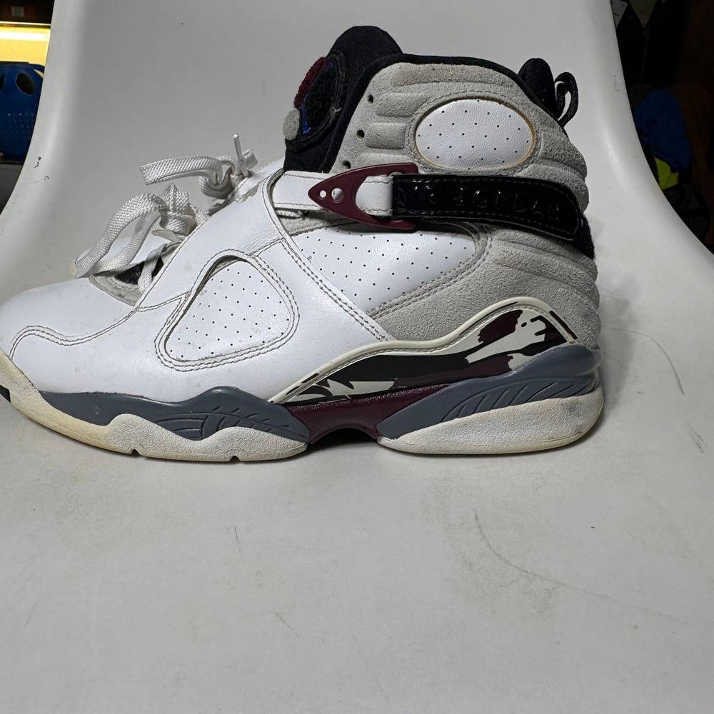 Nike Air Jordan 8 Retro Burgundy CI1236-104 Women's 8.5 White Gray Shoes